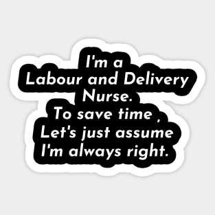 Funny L&D Nurse Appreciation, Labor and Delivery Nurse Sticker